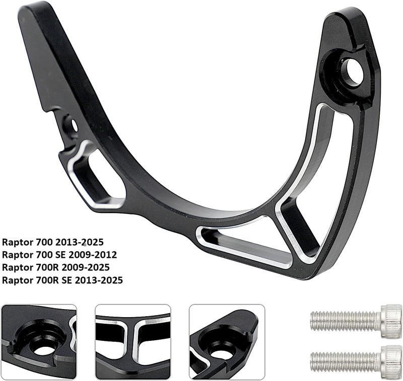 Wacece ATV Case Saver Engine Case Guard CNC for Raptor 700 2013-2025 Raptor 700R 2009-2025 Raptor 700R SE 2013-2025 Raptor 700 SE 2009-2012 Black - Image 2